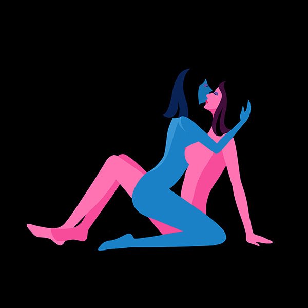 Lesbian different sex position