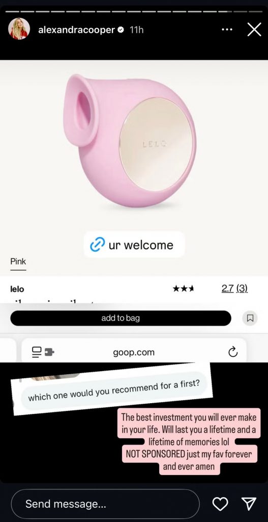 alex cooper sila lelo vibrator