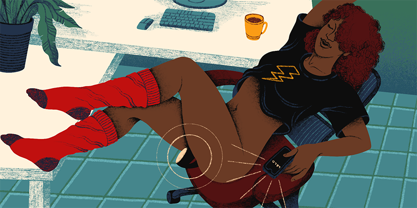 remote worker solo sex position