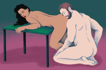 rimming sex standing bent over position