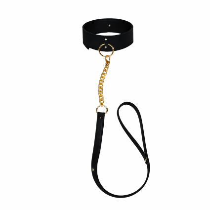 collar con correa para juegos BDSM y dinámicas de dominación