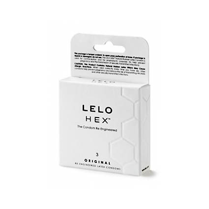 Condones HEX Original de LELO con diseño hexagonal