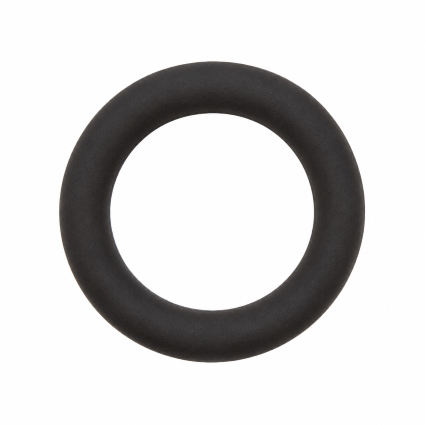 Anillo ajustable negro para el pene sobre fondo blanco
