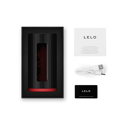 Contenido de la caja del masturbador masculino LELO F1S V2