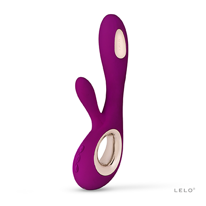 Conejito vibrador SORAYA Wave de LELO en color Deep Rose con tecnología WaveMotion para la estimulación dual
