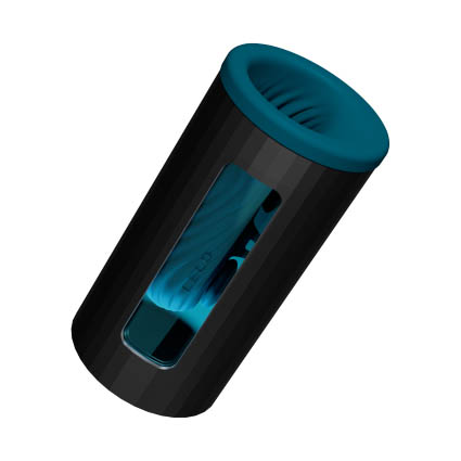 Manga de estimulación para el pene LELO F1S V3 en color negro con interior texturizado y abertura superior.