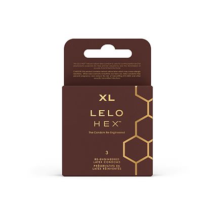 Pack de 3 condones HEX Respect XL de LELO.